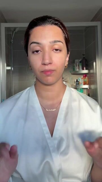 Skincare routine talking to camera